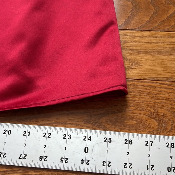 BILL LEVKOFF Dress Formal Cranberry Red Prom Wedding Straps Womens 18 - Picture 11 of 15